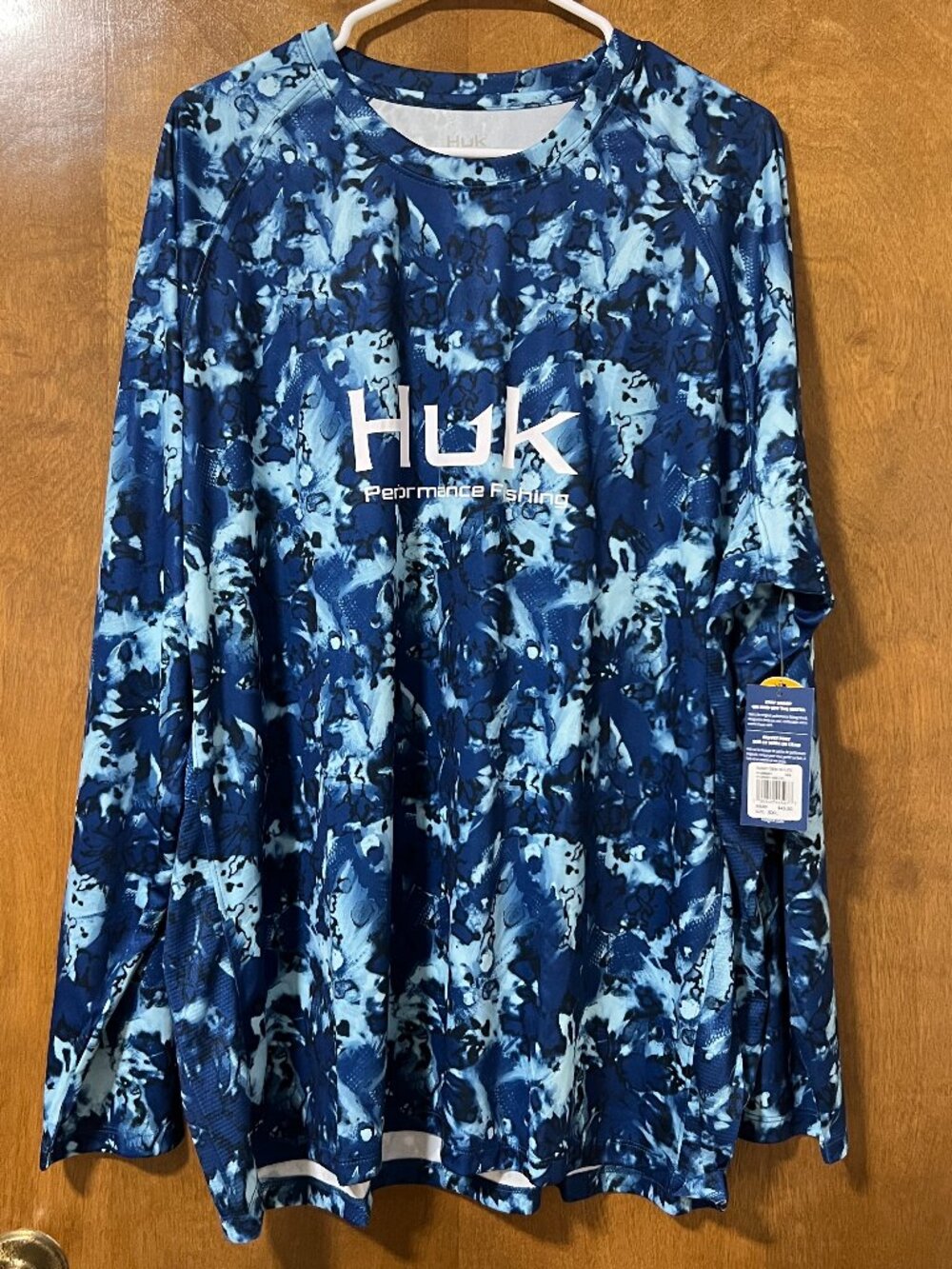 Huk Men's Pursuit Vented Long Sleeve Fishing Shirt XXL Blue